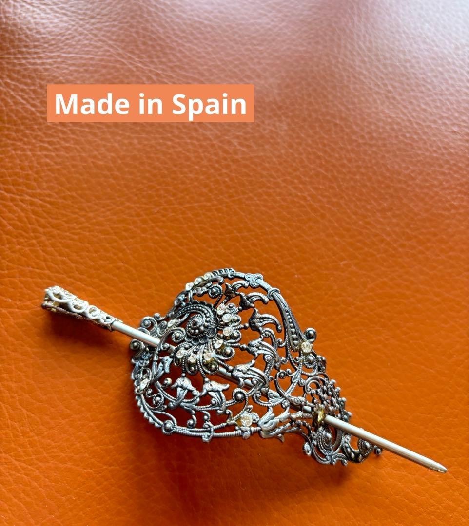 未使用 シルバーヘアアクセサリー スペインマドリッド