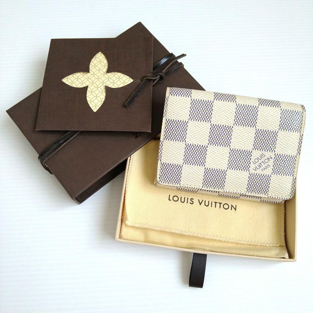 【極美品】ルイヴィトン 名刺入れ アンヴェロップカルト ドゥヴィジット ダミエ
