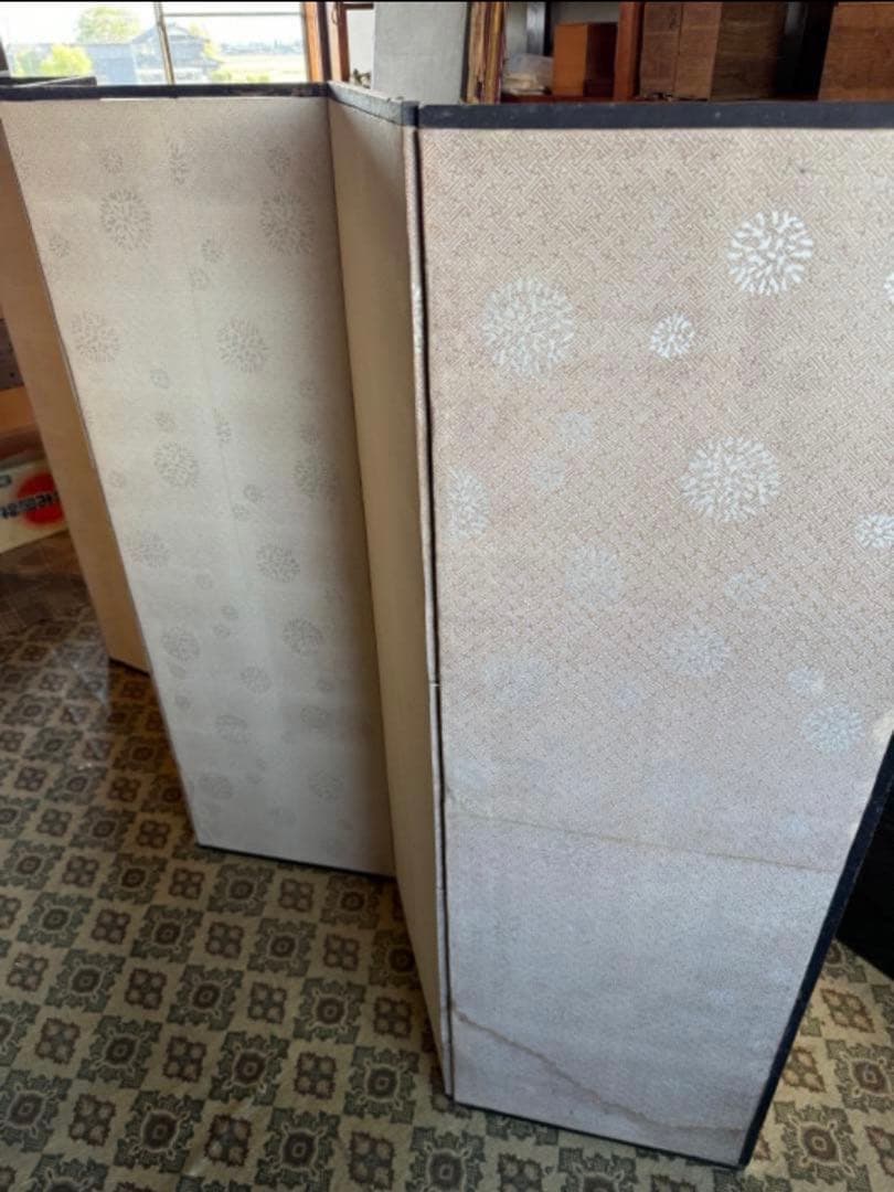 江戸後期 六曲屏風（6扇）画家コラージュ絵画