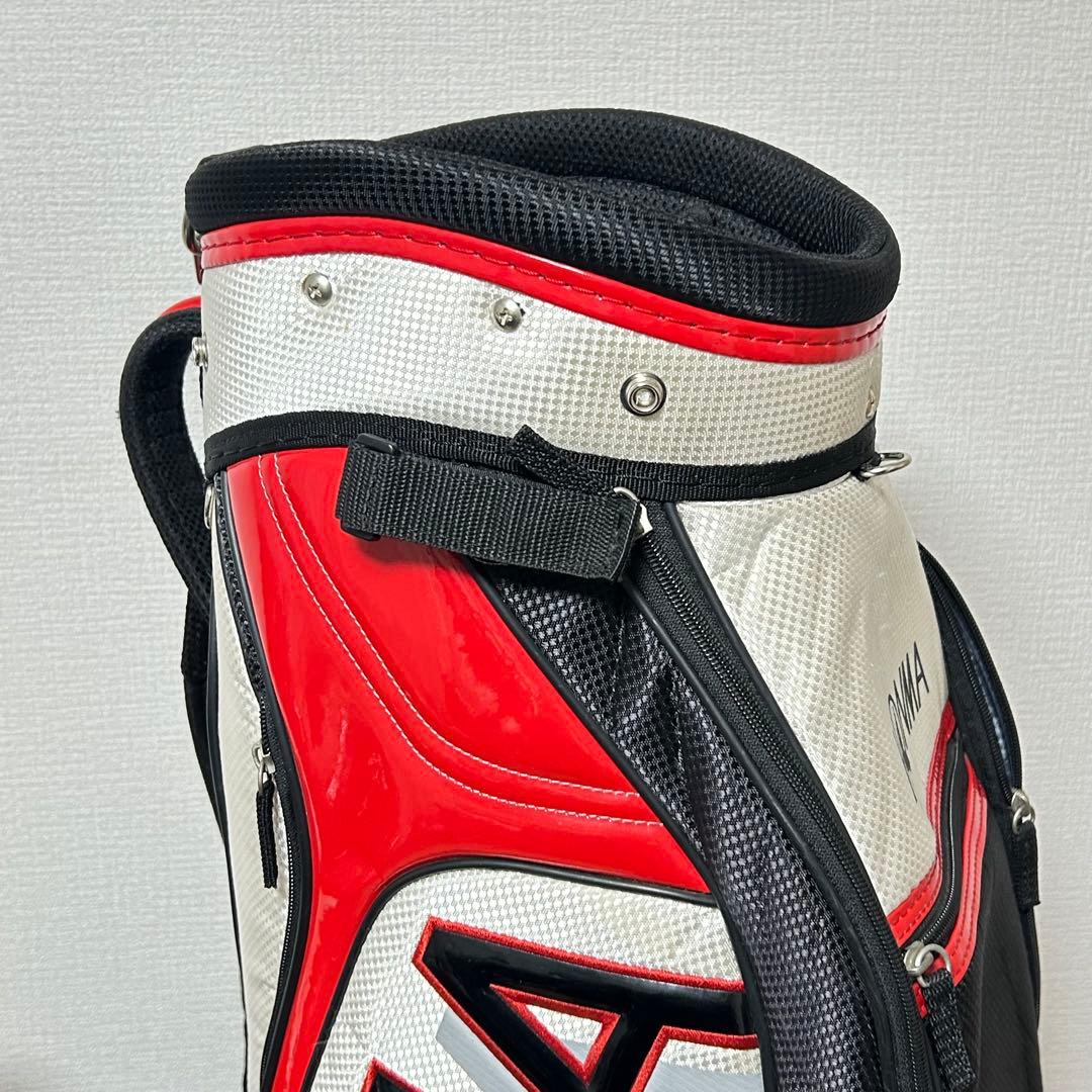 HONMA ホンマ ゴルフ キャディバッグ 5分割 ホワイト×ブラック×レッド