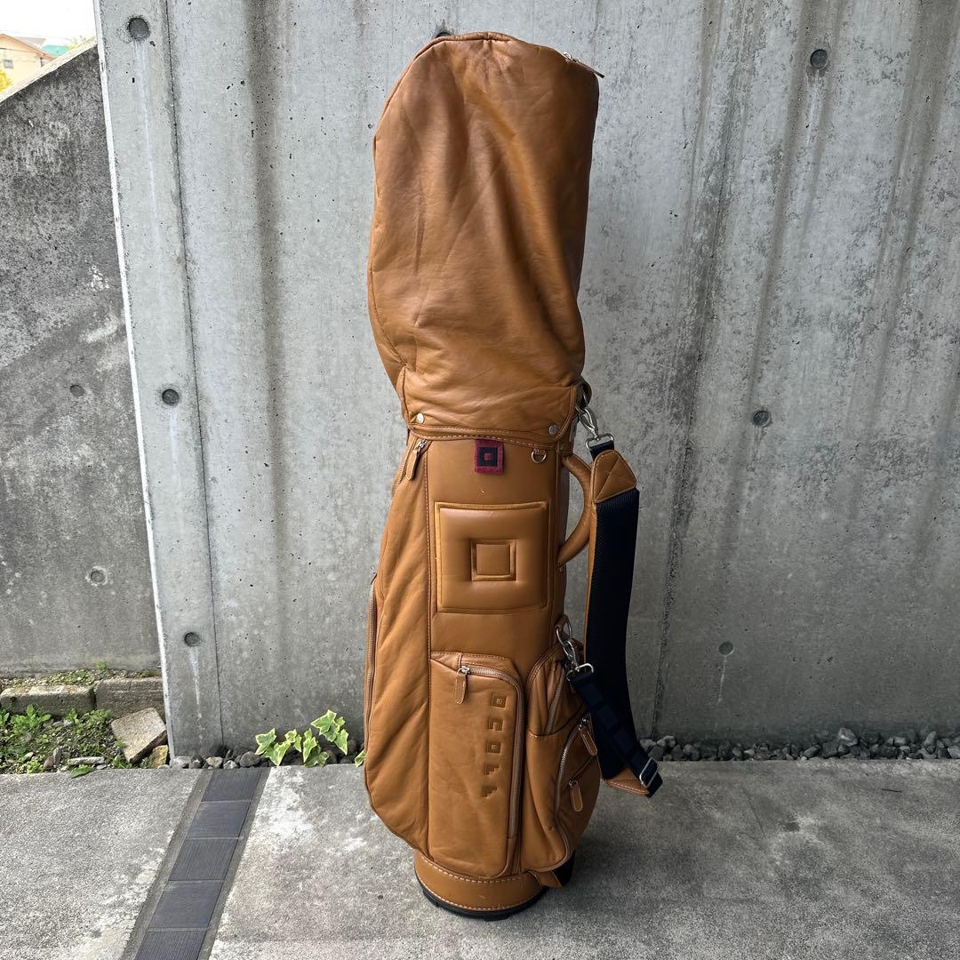 ONOFFブラウン レザー風 キャディバッグ　軽量