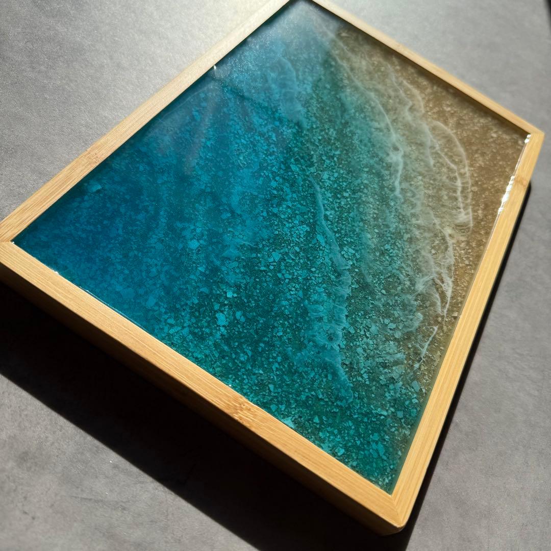 レジンアート　海アート　オーシャンアート　トレイ
