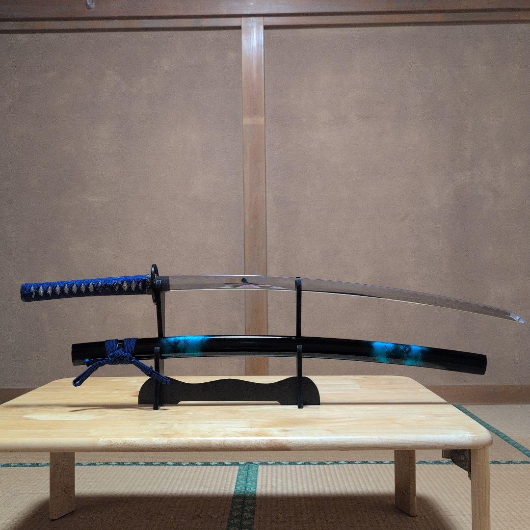 ✰週末価格✰　模造刀『マーブル青・グラデーション拵え』