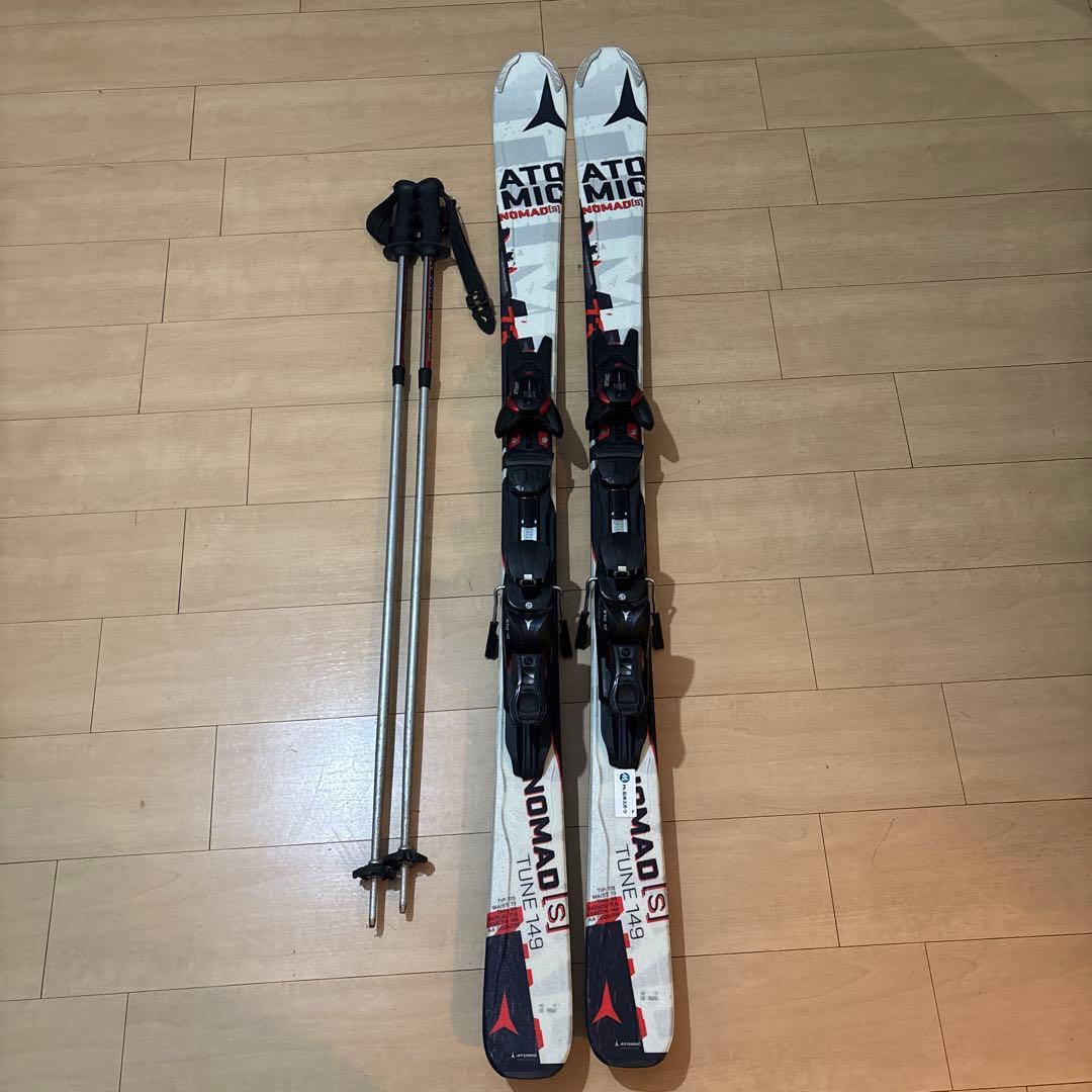 Atomic 149cm スキー板　ストック　セット