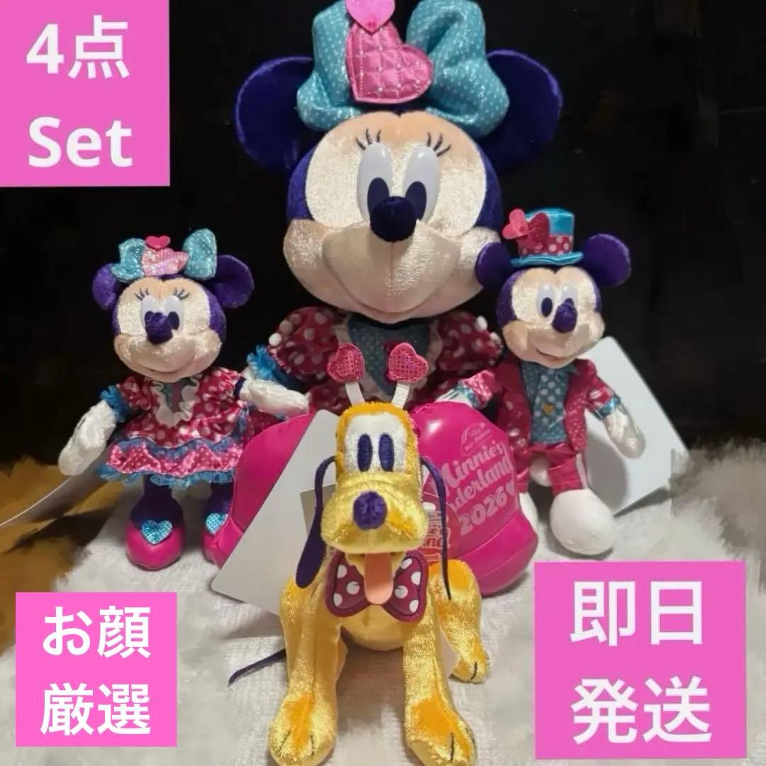 ディズニーランド ファンダーランド ぬいぐるみバッチ ミニー ミッキー プルート
