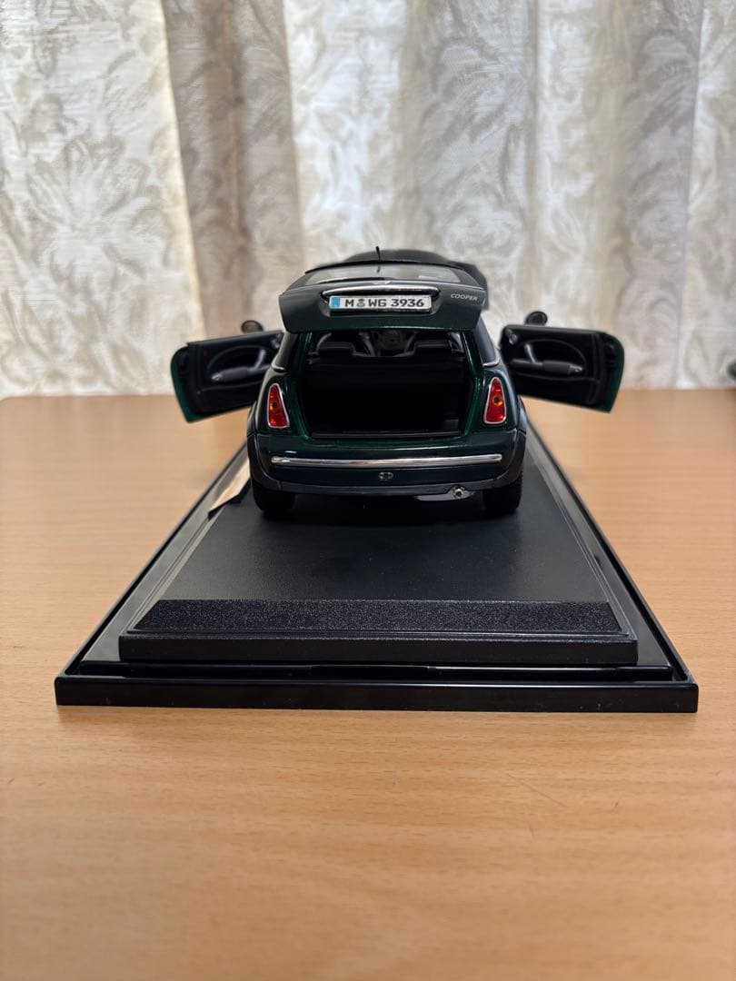 1/18Maisto MINI COOPER 深緑ダークグリーン×白屋根USED