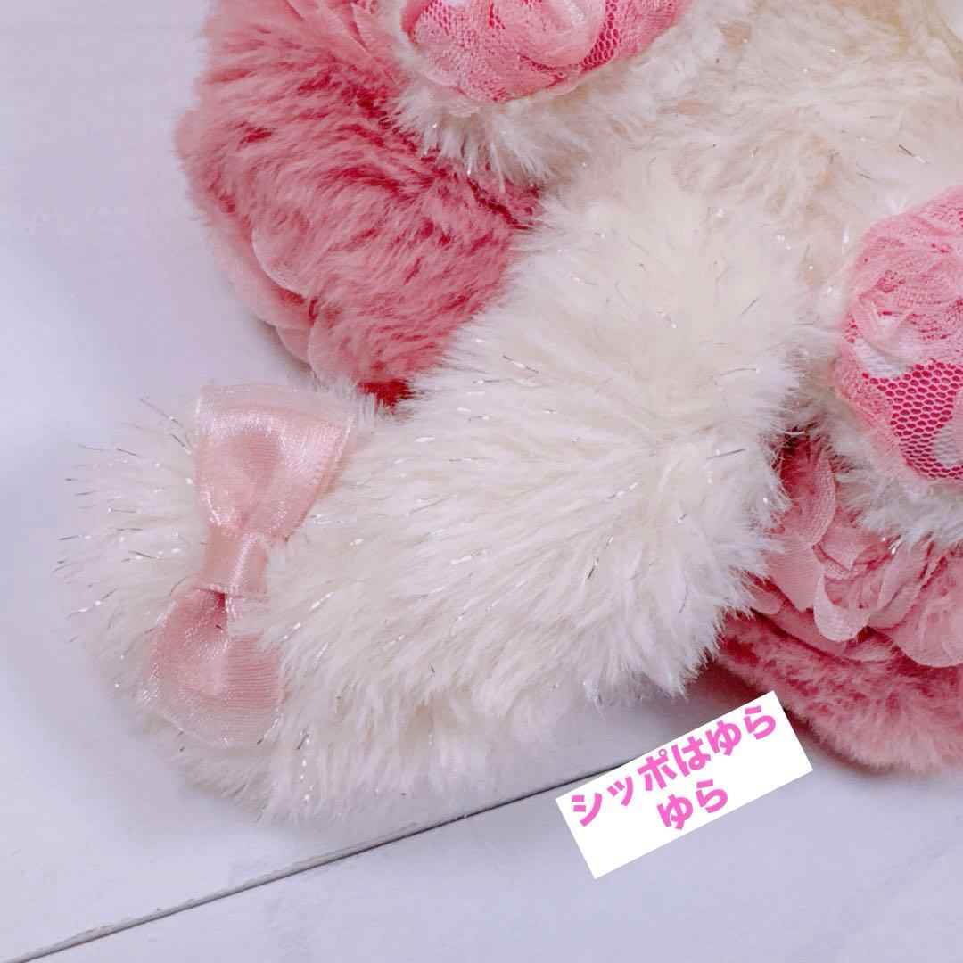 ゆ*ら様 コヤンイサムチョン♡インドパール刺繍リボン×薔薇ファーうさルミちゃんの