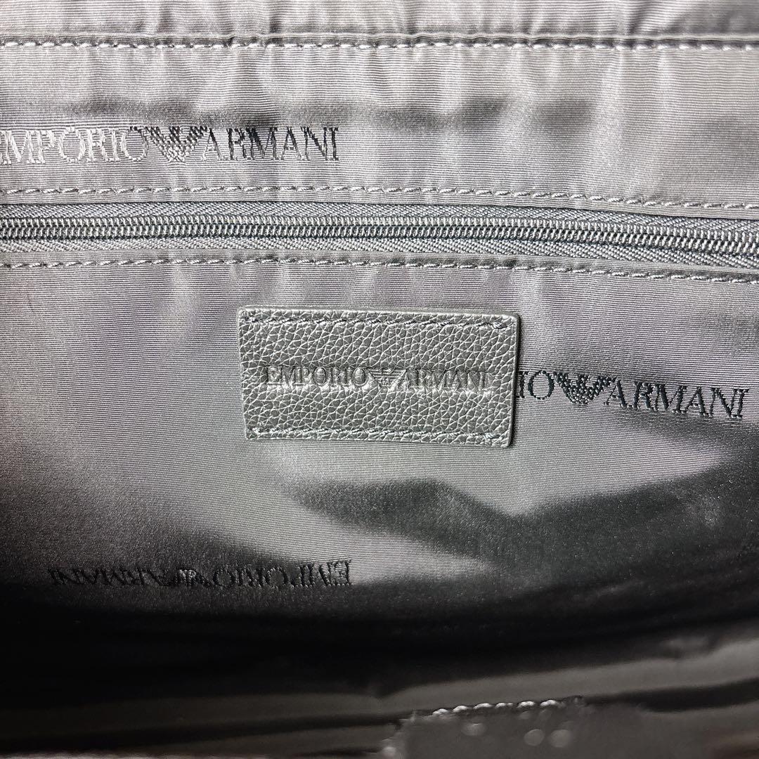 現行 EMPORIO ARMANI タンブルレザー ビジネスバッグ