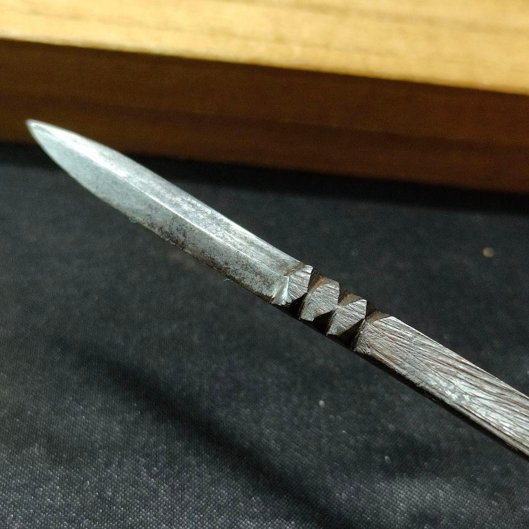 馬針 鉄地 江戸骨董 長さ10cm 本物 珍品 武具刀装具 旧家蔵出蒐集家放出