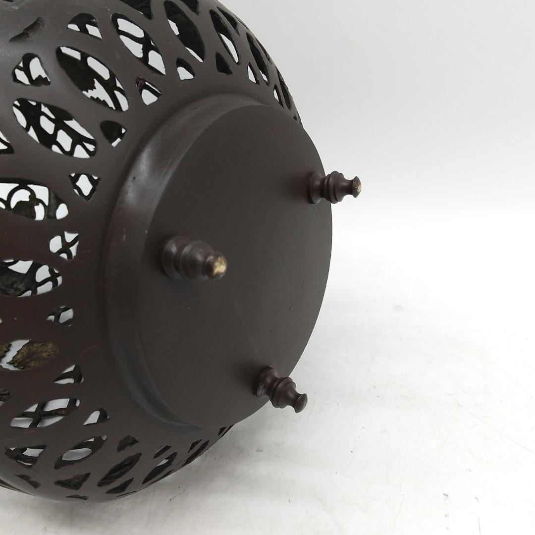 吊り灯籠 吊灯籠 灯篭 置き灯篭 葵紋 高岡銅器 高さ40cm アンティーク調