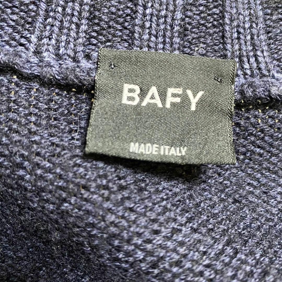 美品✨ BAFY ドライバーズニット イタリア製 スタンドカラー ネイビー 46