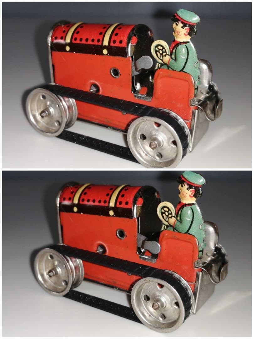 GAMA　ステーショントラクター　ゼンマイ　ブリキ製