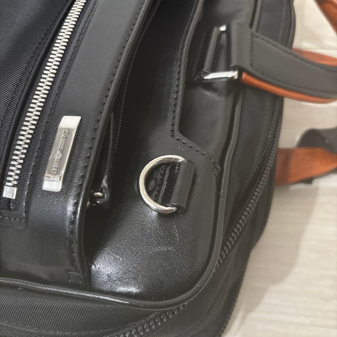 【訳あり】サムソナイト　エピッド3 ブリーフケース　ブラック×オレンジ　EXP