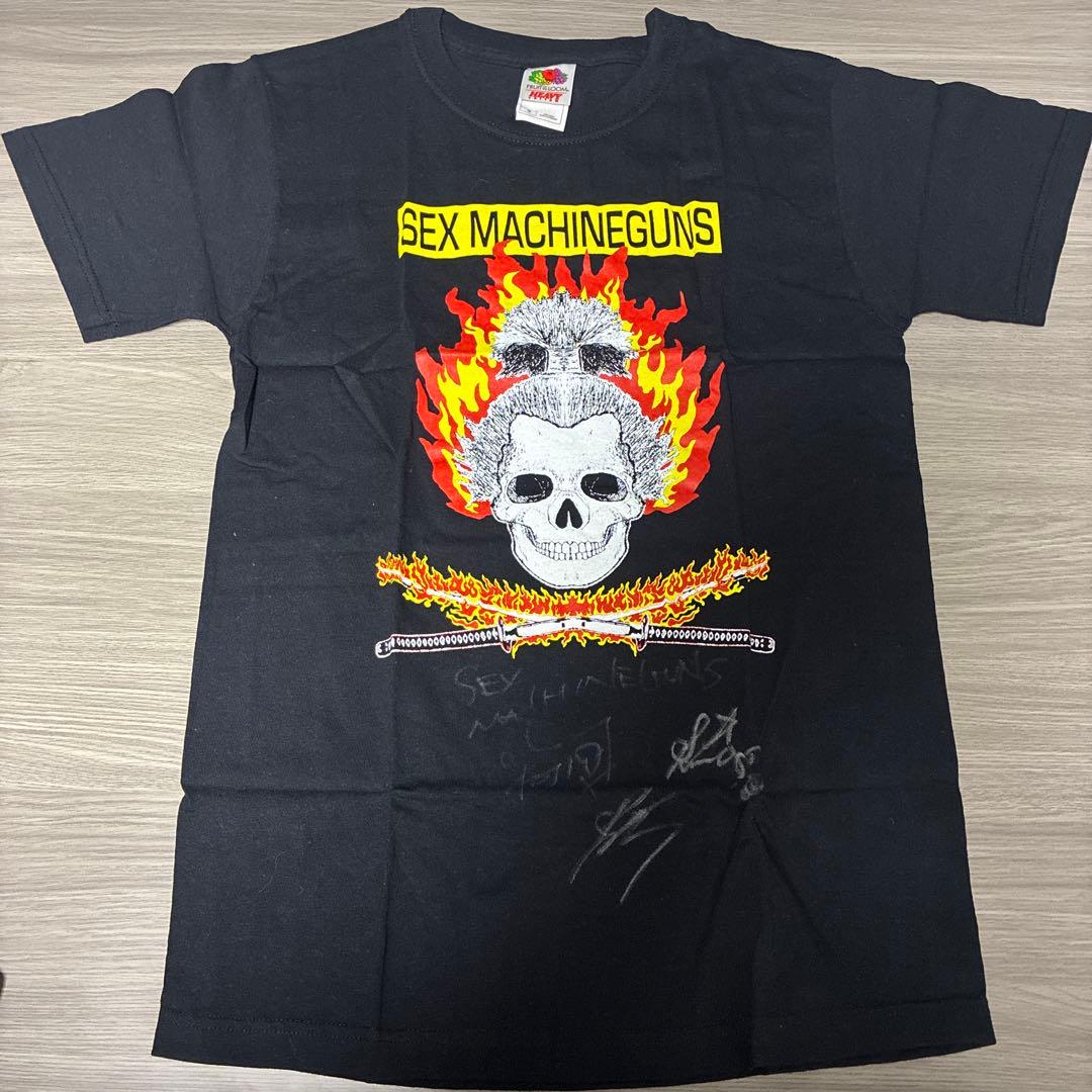 【直筆サイン入り】SEX MACHINEGUNS バンドTシャツ スカル 刀