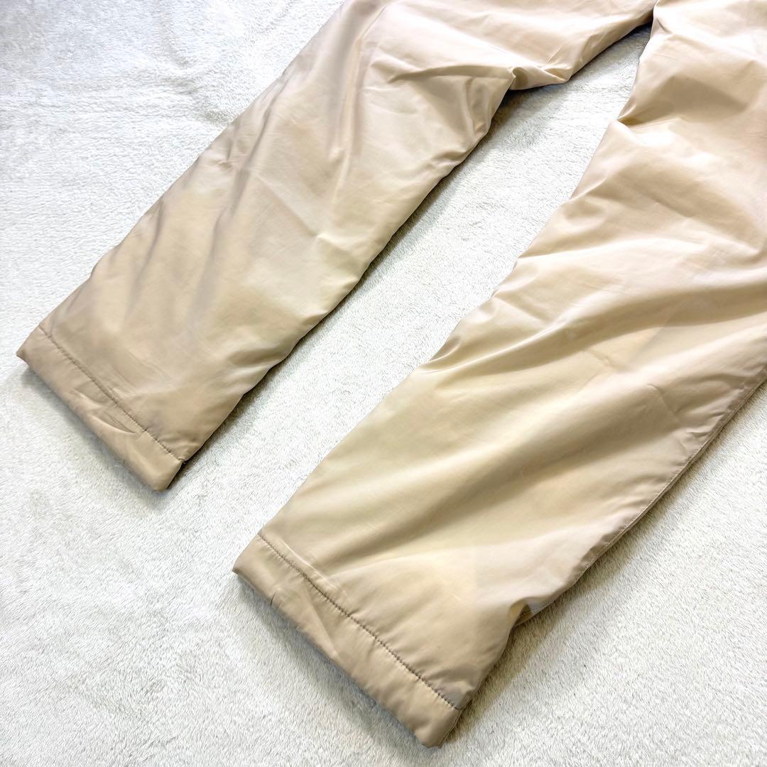 BEAMS GOLF 刺繍ロゴ 防寒中綿 ウエストゴム 暖パンツ L ベージュ