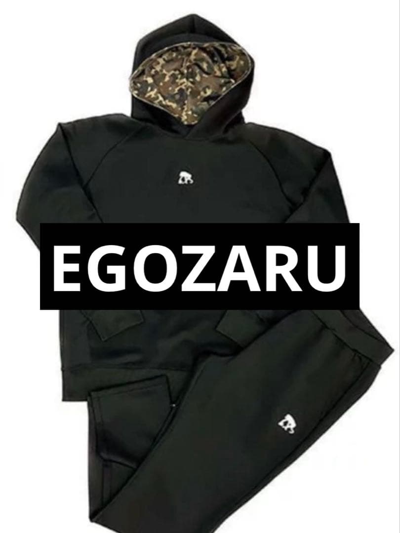 《エゴザル》EGOZARU セットアップ パーカー ジャージ M 黒