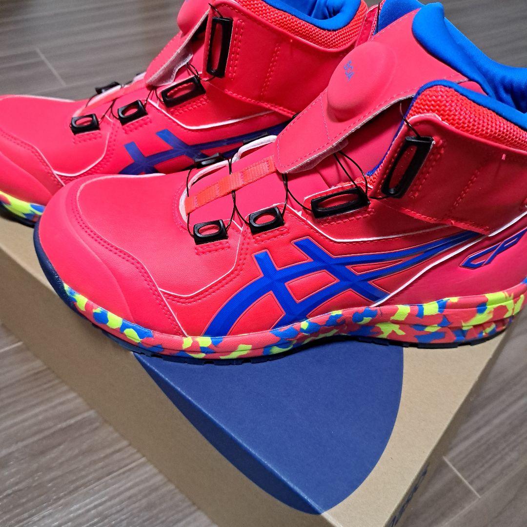 未使用　ASICS アシックス安全靴 希少カラー　ピンク