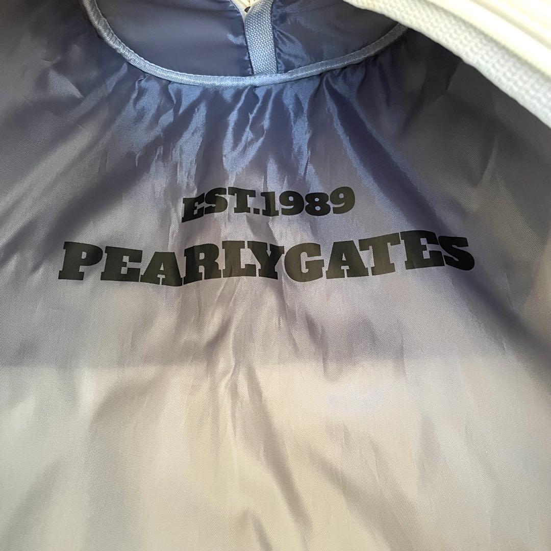 未使用 パーリーゲイツ キャスター付 キャディーバッグ 9型 専用ポーチ 白×青