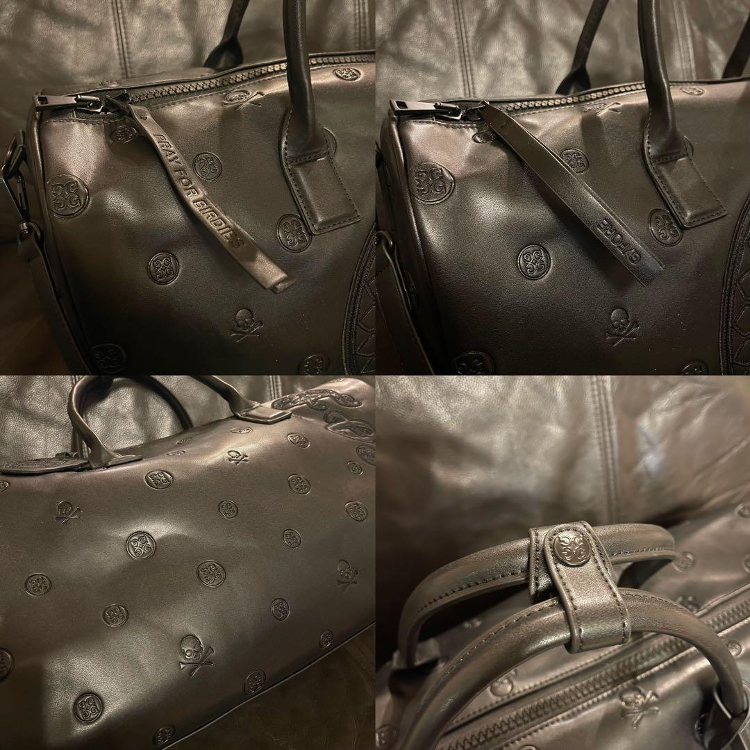 26新作 G/FORE ジーフォア 刺繍 エンボススカル ゴルフボストンバッグ