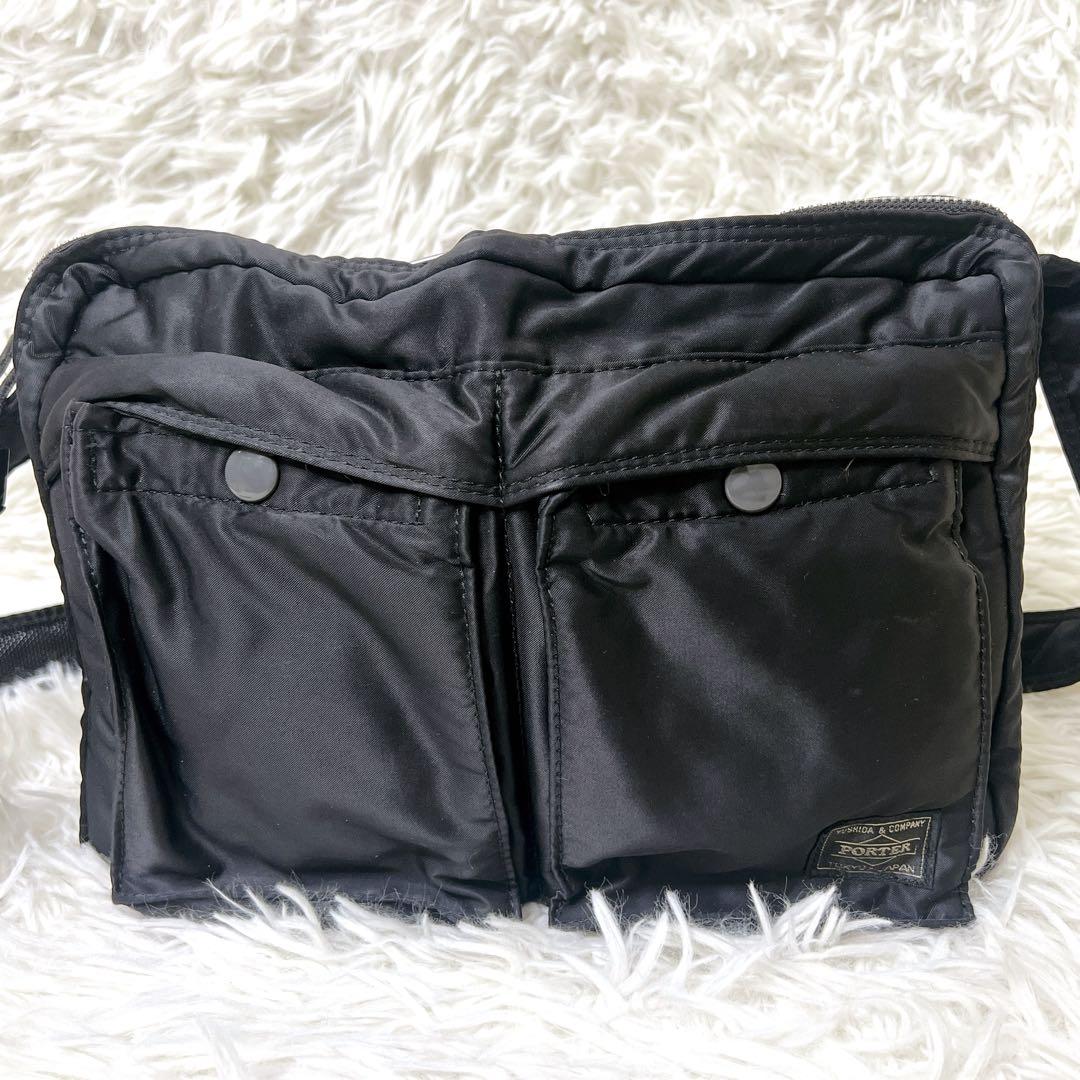 PORTER TANKER 2層式 ナイロン ショルダーバッグ y2k