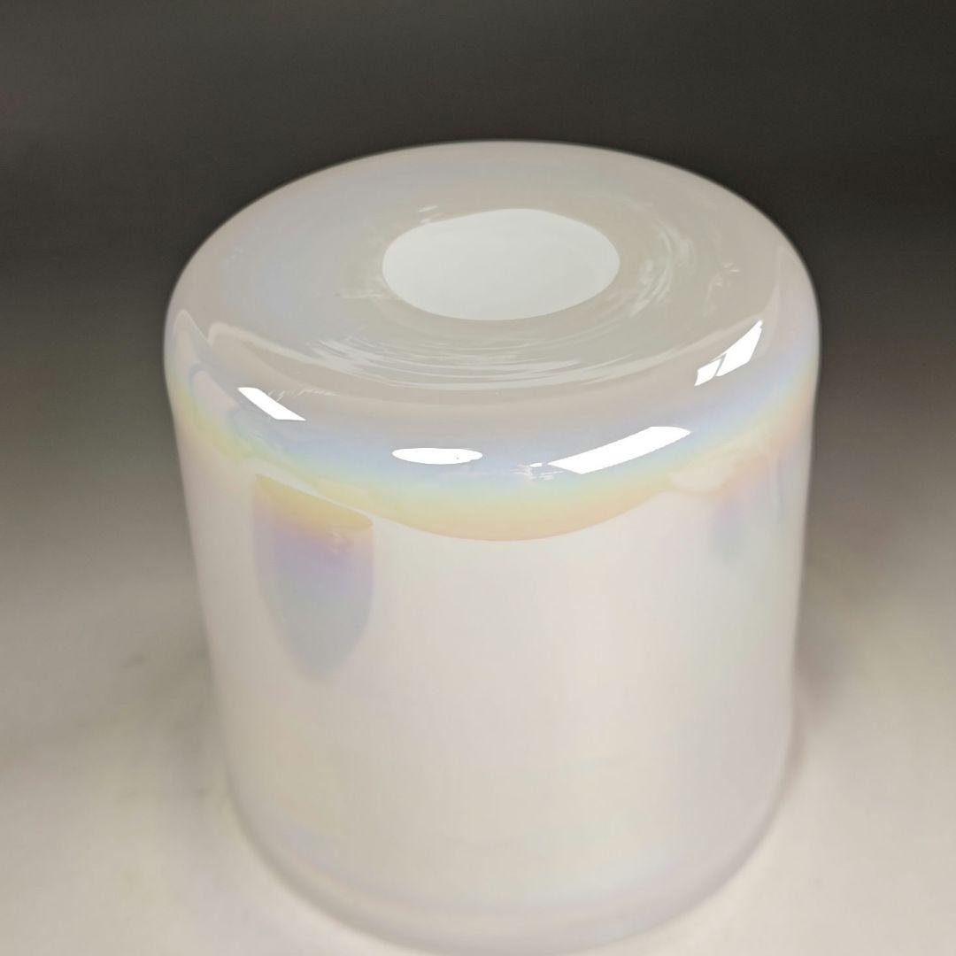 イ919 水指『上野良樹作』『義山ガラス睡蓮　水指　共箱』茶道具　硝子