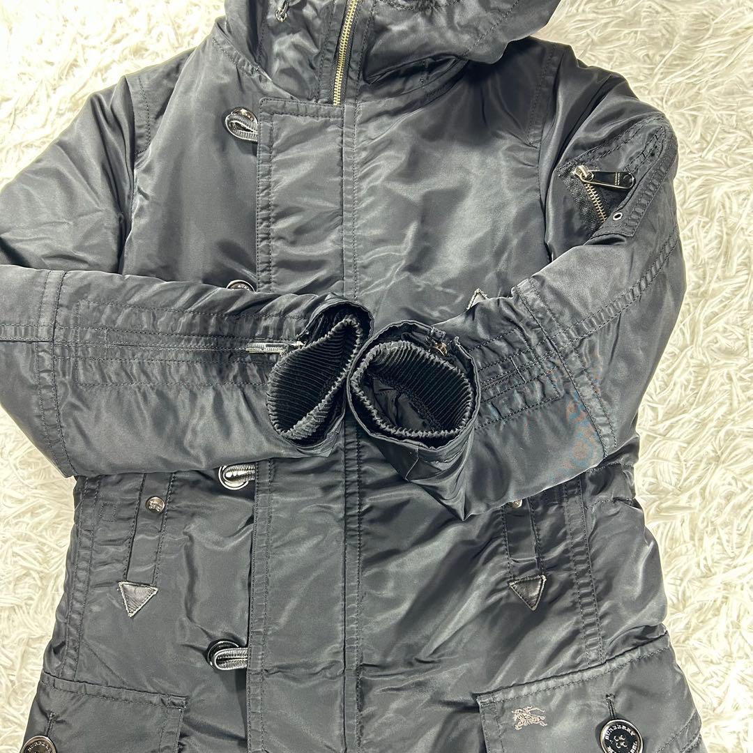 美品✨BURBERRY BLUE LABEL モッズコート　ノバチェック　M 黒