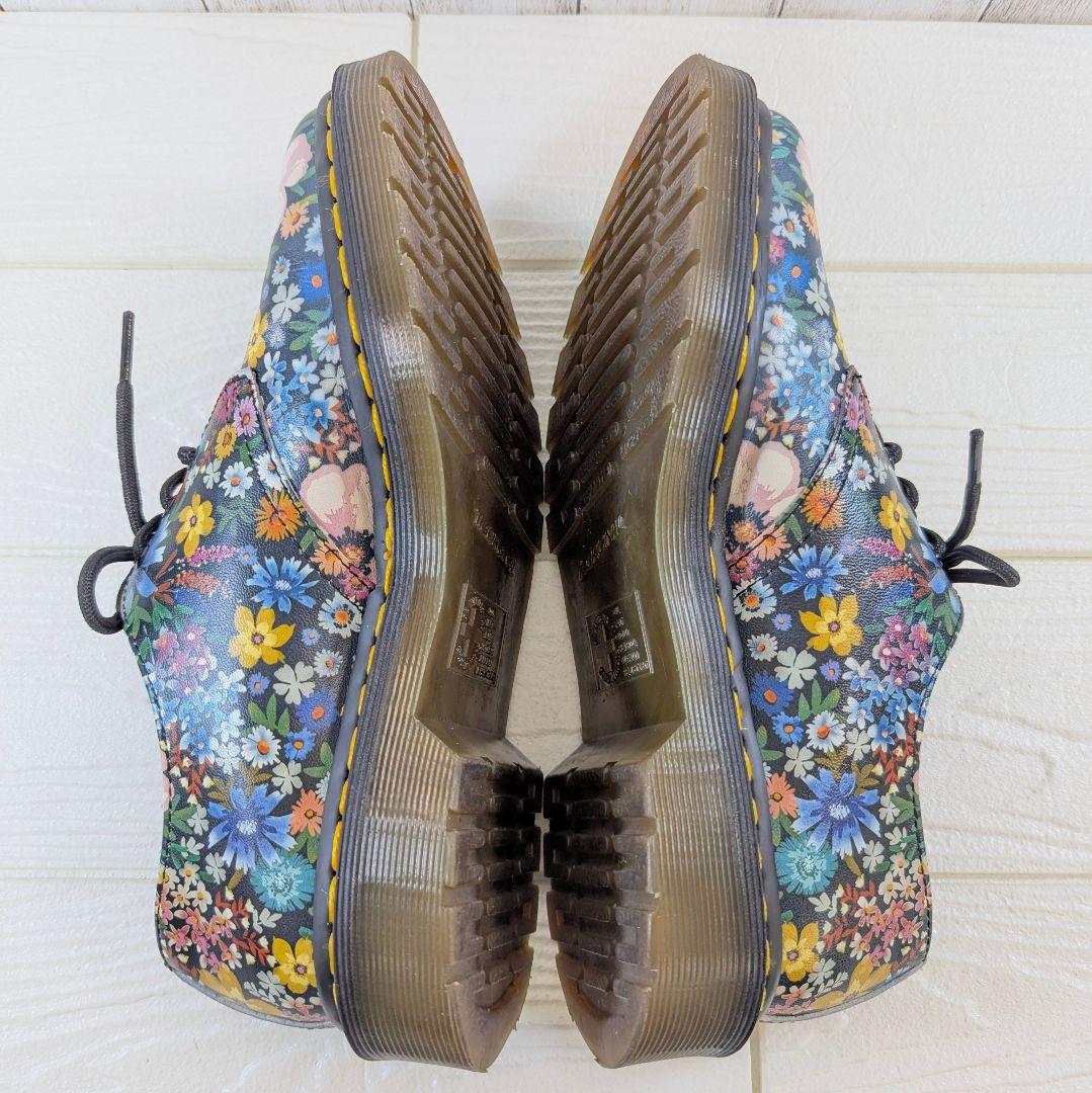 【美品】ドクターマーチン 花柄 レザー 3ホールシューズ レア 24cm