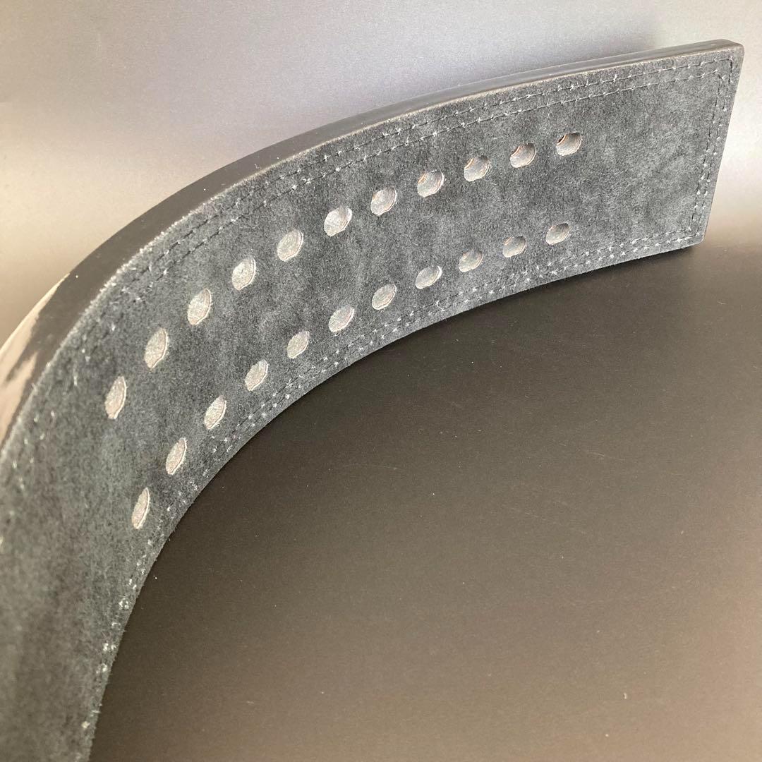 訳あり パワーリフティングベルト レバーアクション 本革 茶×マット銀 可変式