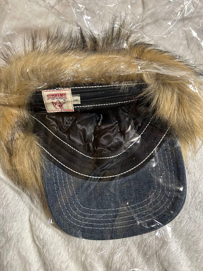 シュプリーム×トゥルーレリジョン イヤ フラップ5パネルキャップ　25aw