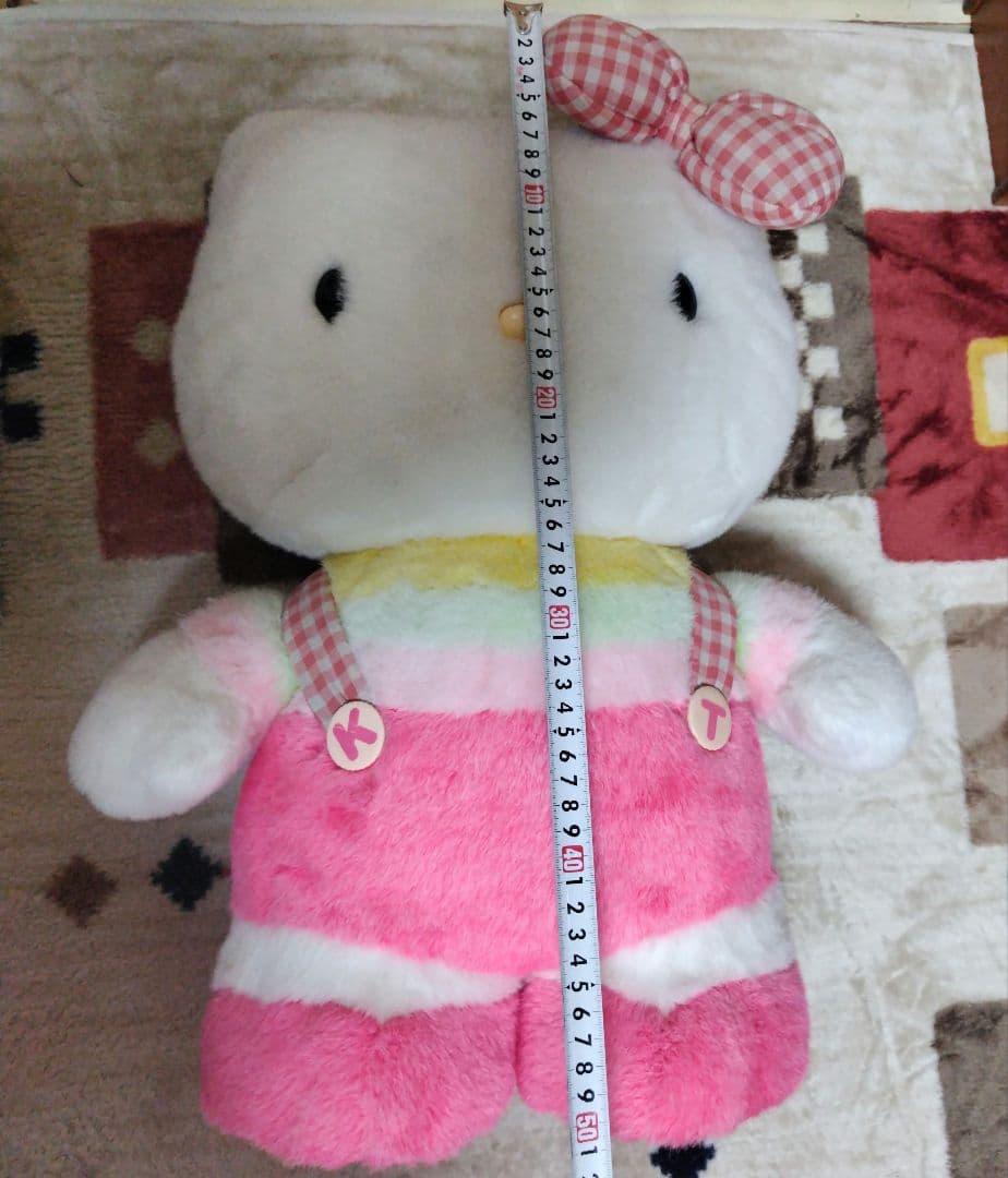 希少 ハローキティ 特大 ジャンボ BIG ぬいぐるみ 自立 レトロ レア