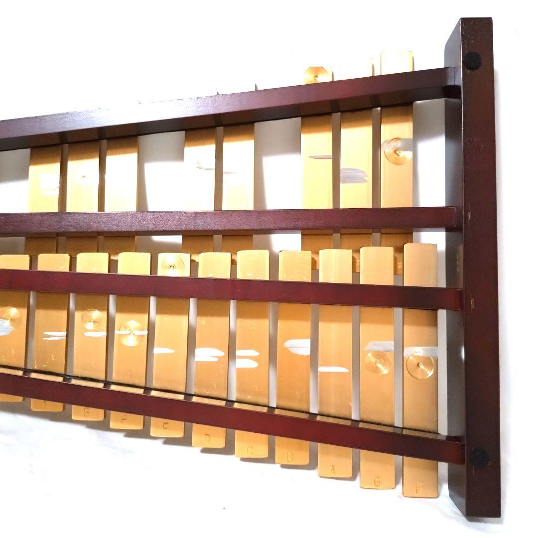 希少　YAMAHA　グロッケン　ゴールド　卓上鉄琴　32音　ハードケース付き