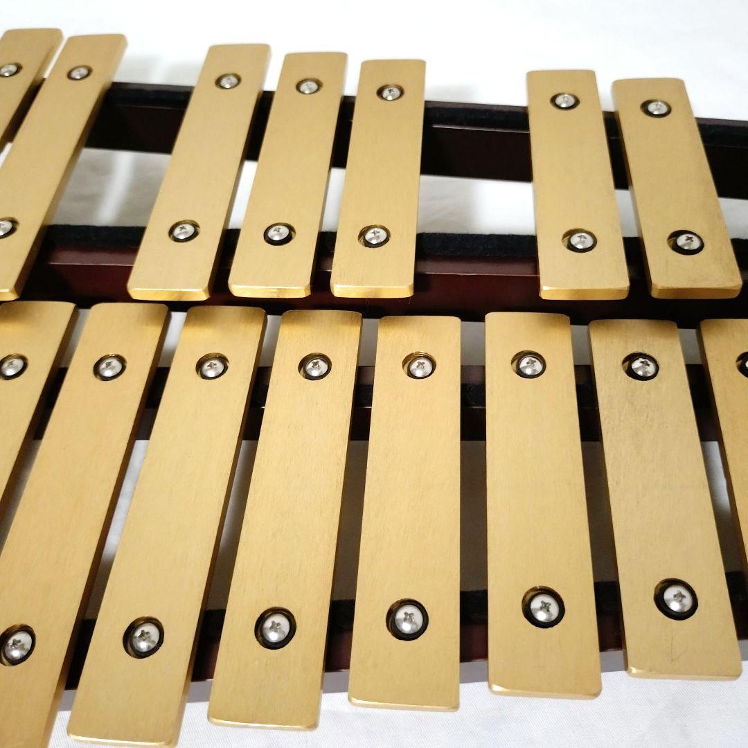 希少　YAMAHA　グロッケン　ゴールド　卓上鉄琴　32音　ハードケース付き