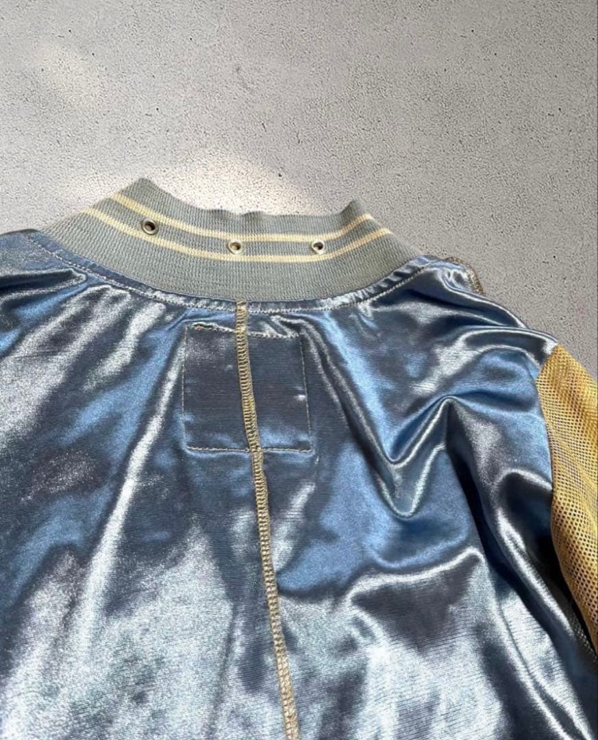 希少＊ヴィンテージ 刺繍入りメッシュ スカジャン S