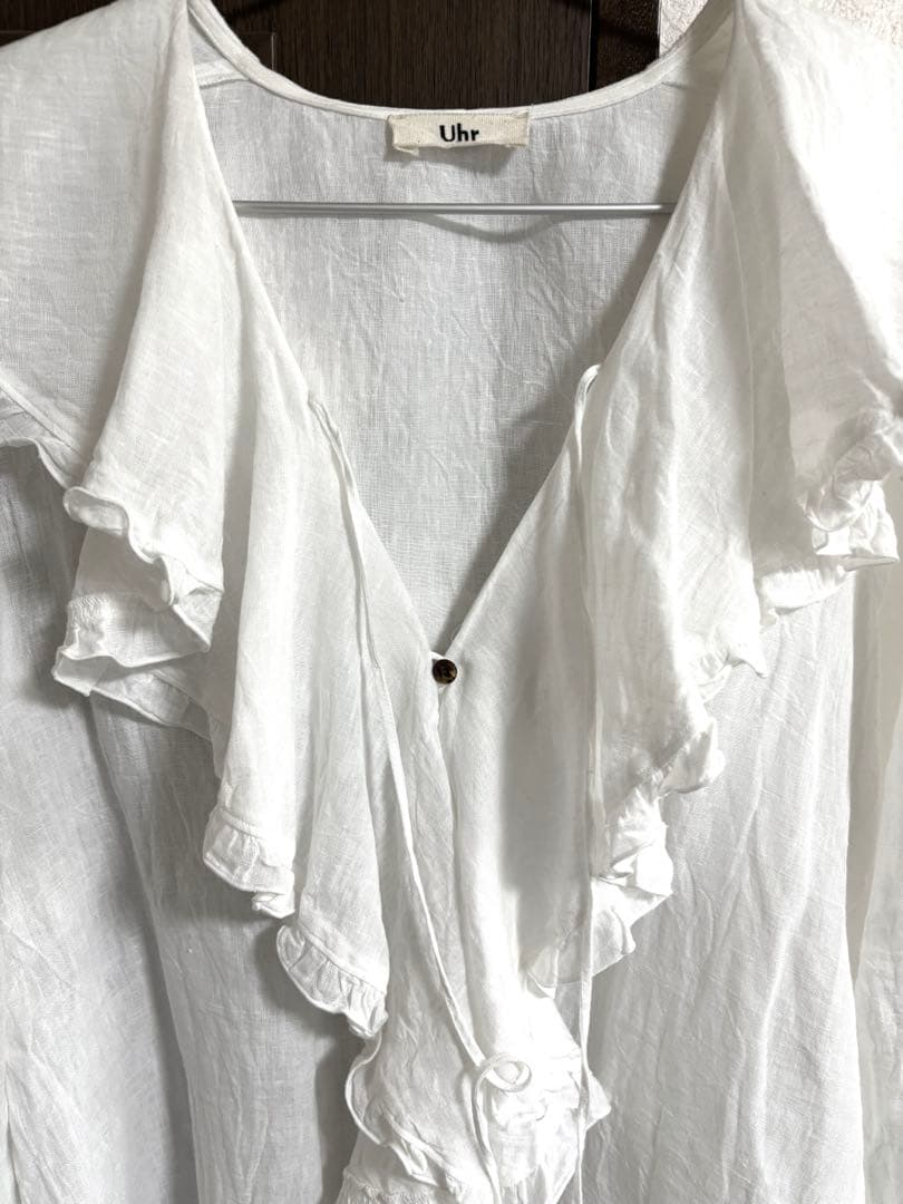 完売希少uhr ruffle frill shirt ラッフル　フリル　シャツ