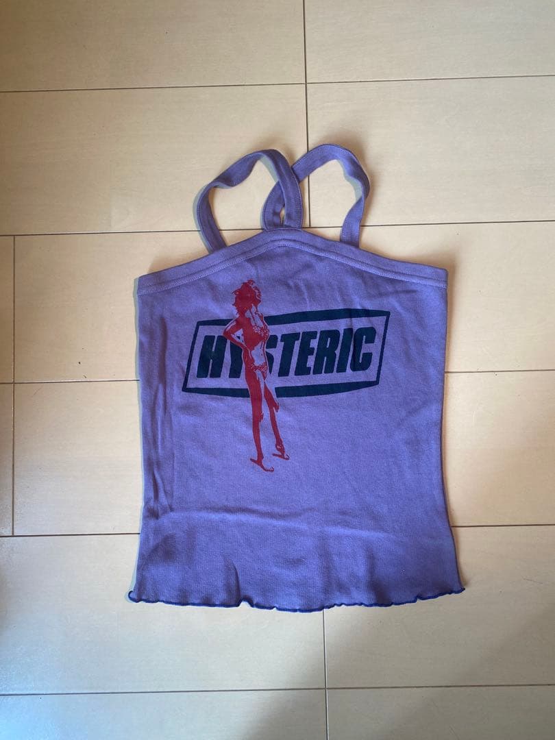 初期タグ　ヒステリックグラマー '90 ガール柄　クロス　キャミソール　Y2K