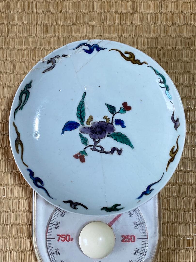 ♦江戸時代前期 古九谷 五彩九谷 小皿 珍物 珍品 古九谷様式 古美術品 骨董品
