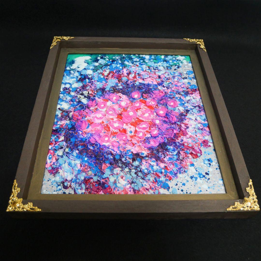 油絵 油彩 油彩画 絵 絵画【梅雨のピンクの雨】