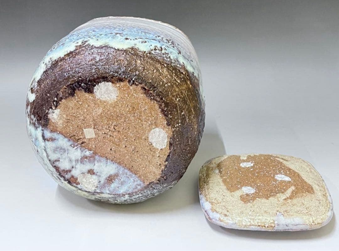 E244 萩焼　正峰窯　水指　小高正峰　茶道具　茶器