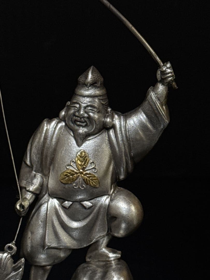 約153g 純銀 銀製 銀無垢 恵比寿大黒 置物