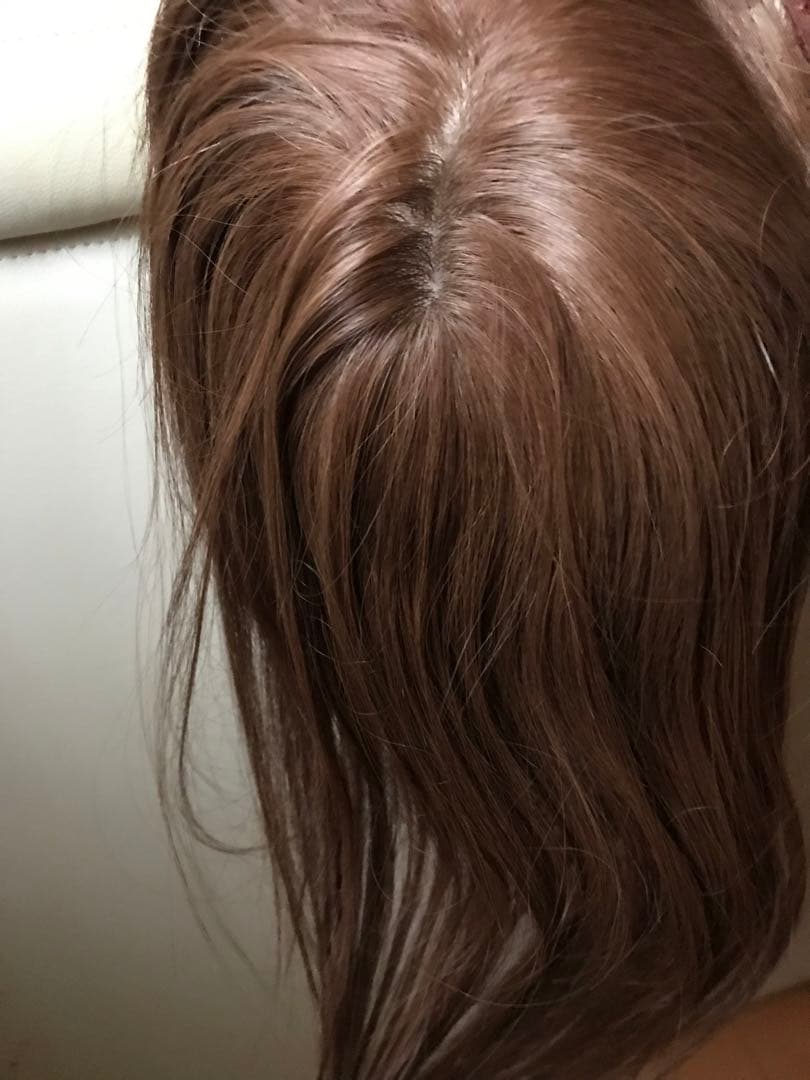 百合子　ひよピース 部分かつら ウィッグ つけ毛 増毛 頭頂部 ライトブラウン