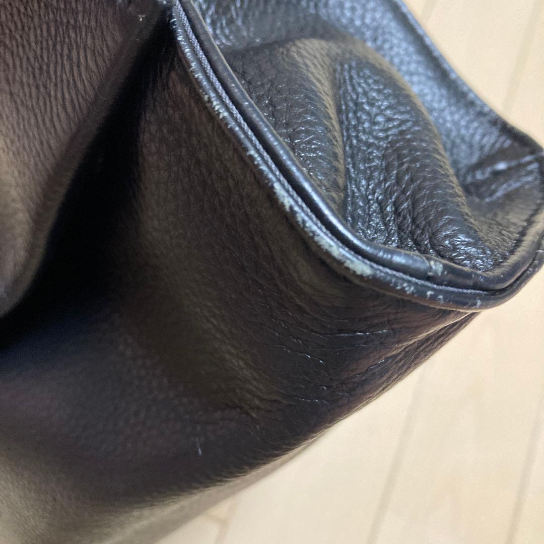 ⭐︎なみ様⭐︎イアパピヨネ　ワイドテープ黒 レザーボディバッグ