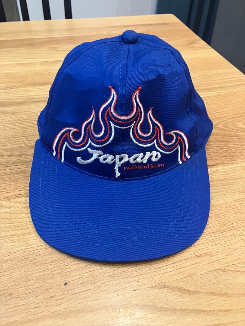 非売品❗️90s サッカー 日本代表 キャップ 炎モデル 1996 フレイム刺繍