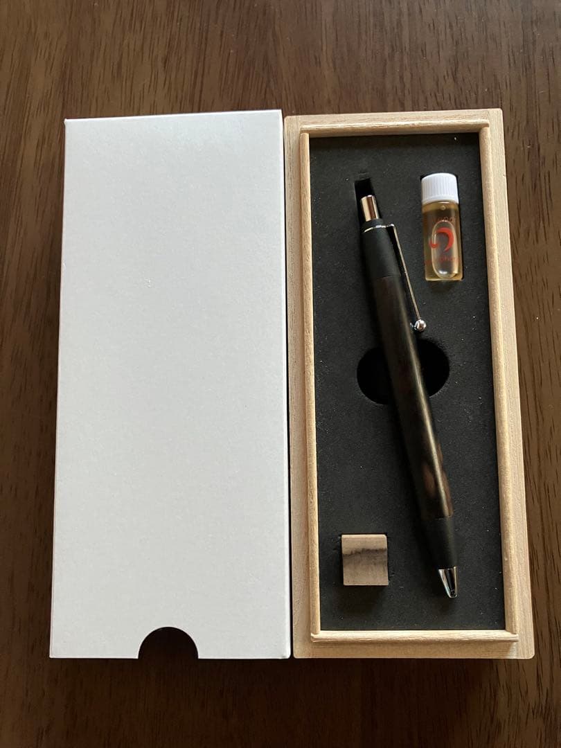 野原工芸　特上黒柿　スタンダードボールペン　おまけ付き