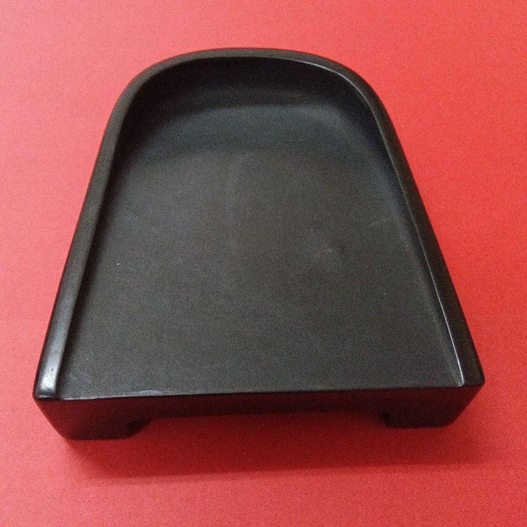 【風字硯】雨畑硯　栄寿堂　山下芳石作　共箱　【希少品】