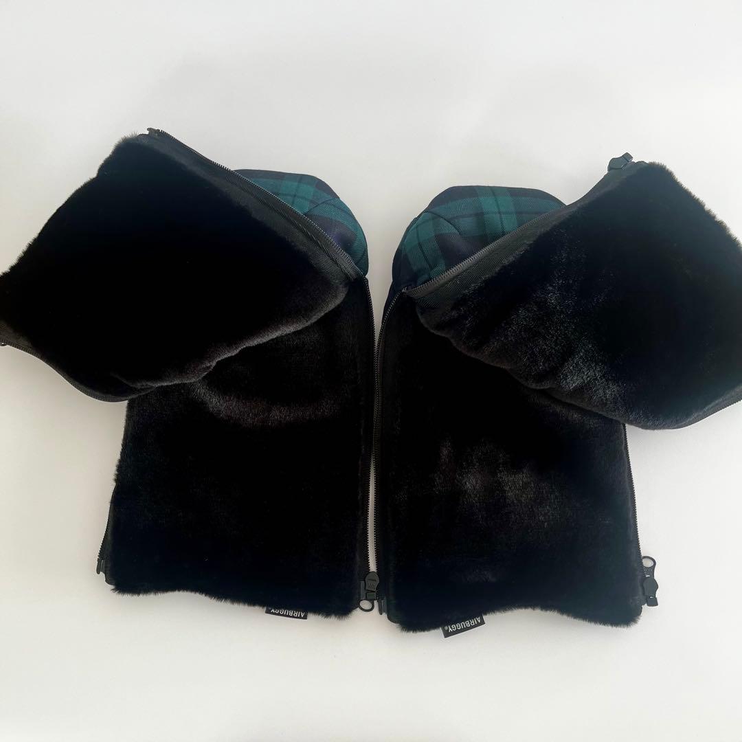 【エアバギー】犬用 コーナークッション・ハンドマフ セット ブラックウォッチ