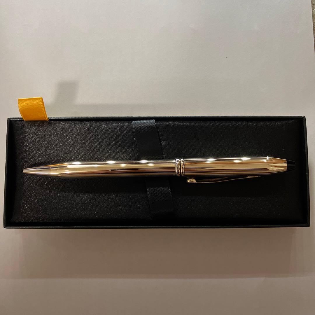 筆記体ロゴ　cross クロス　タウンゼント　ボールペン　ゴールド