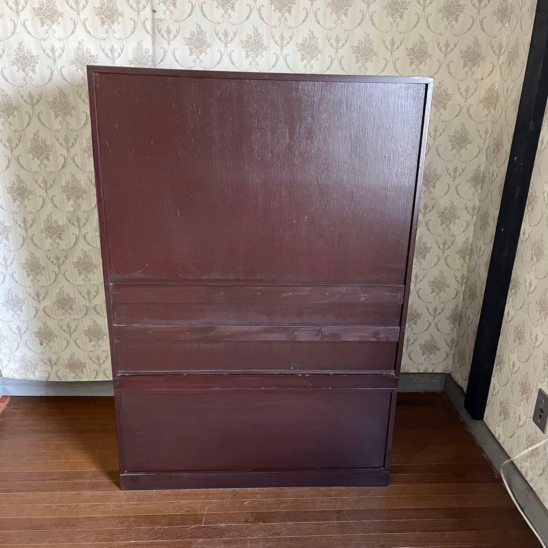 【アンティーク】昭和レトロ 木製 茶箪笥 食器棚 サイドボード 古民家 古家具