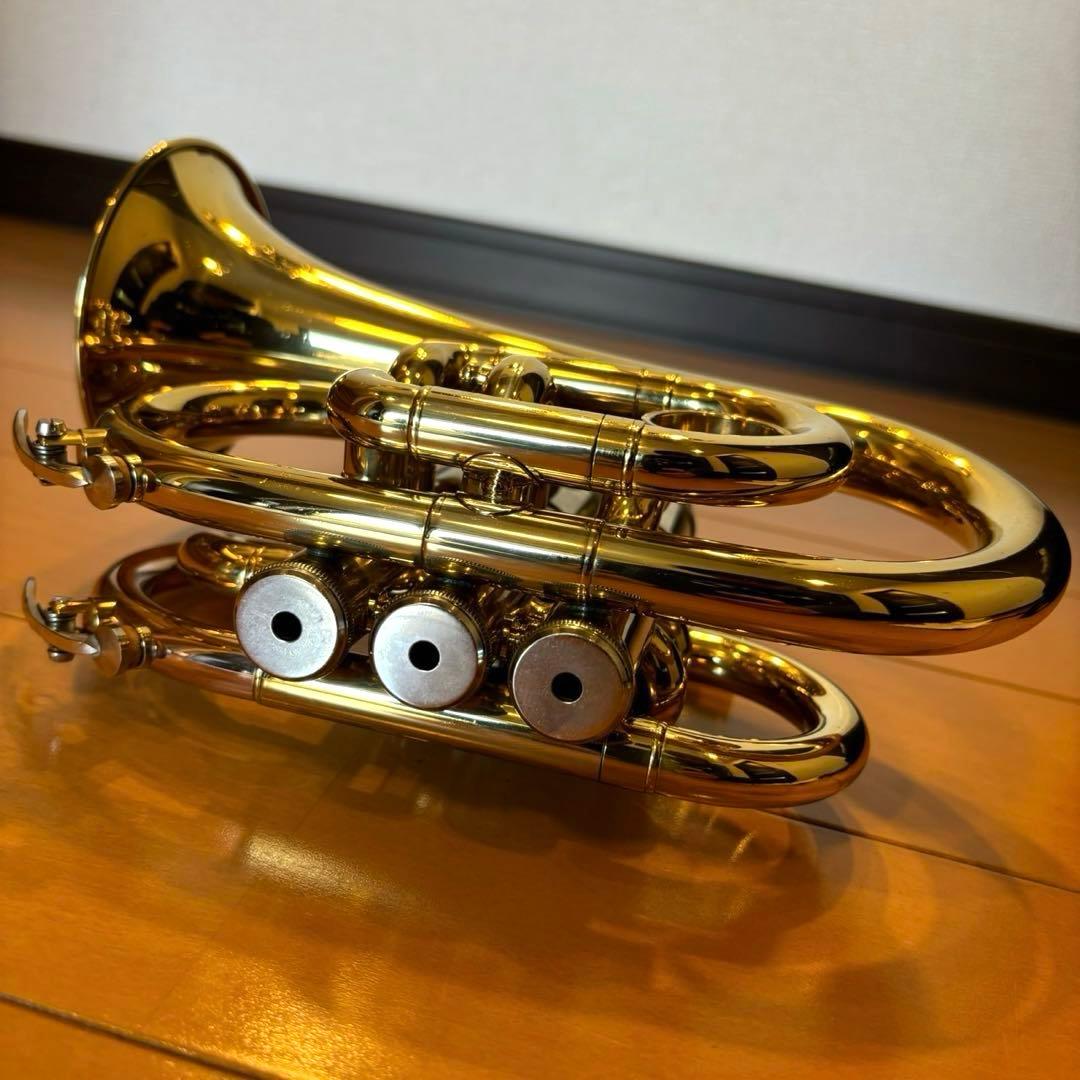 ポケットトランペット MPT250L Minerva ケース付き