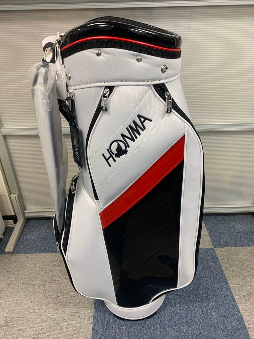 値下げ‼️【新品】ホンマ キャディバッグ ホワイト/レッド/ブラック
