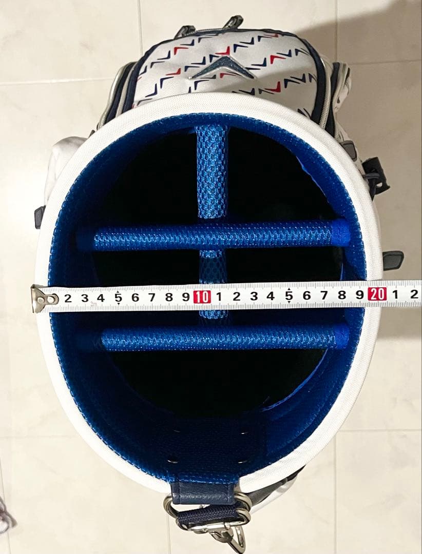 【美品】キャロウェイ ゴルフ キャディバッグ V字グラフィック柄 巾着ポーチ付き